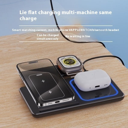 Chargeur Pliant Sans Fil 3-en-1 Ultra Portable